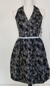 Halter swing style dress floral print